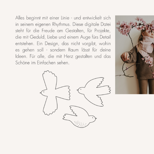 Plotter- und Laserdatei "BIRDS" - liebevoll gestaltete Zeichnung