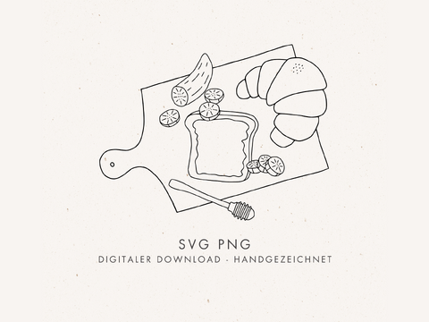 Plotter- und Laserdatei "BON APPETIT" - liebevoll gestaltete Zeichnung