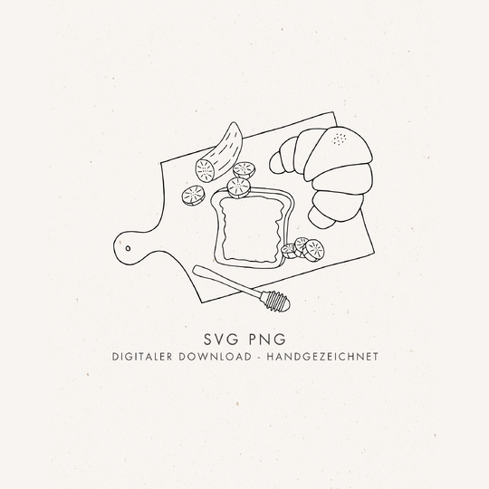 Plotter- und Laserdatei "BON APPETIT" - liebevoll gestaltete Zeichnung