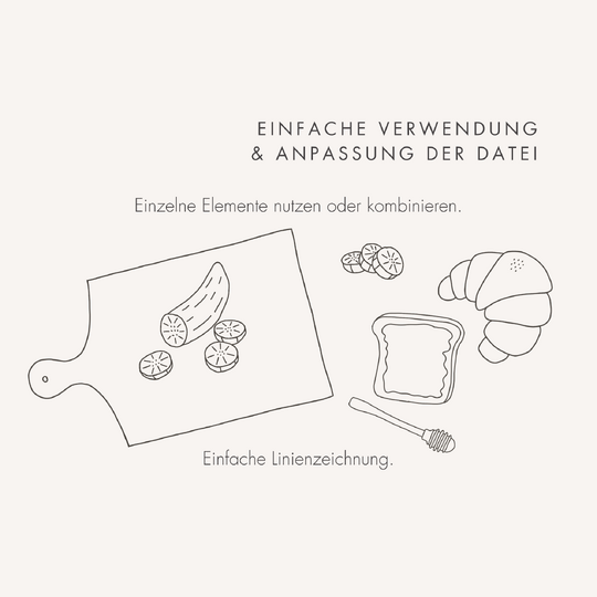 Plotter- und Laserdatei "BON APPETIT" - liebevoll gestaltete Zeichnung