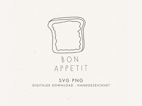 Plotter- und Laserdatei "TOAST" - liebevoll gestaltete Zeichnung