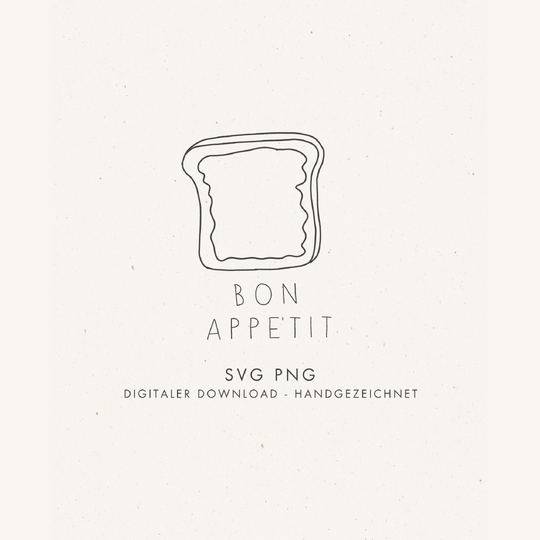 Plotter- und Laserdatei "TOAST" - liebevoll gestaltete Zeichnung