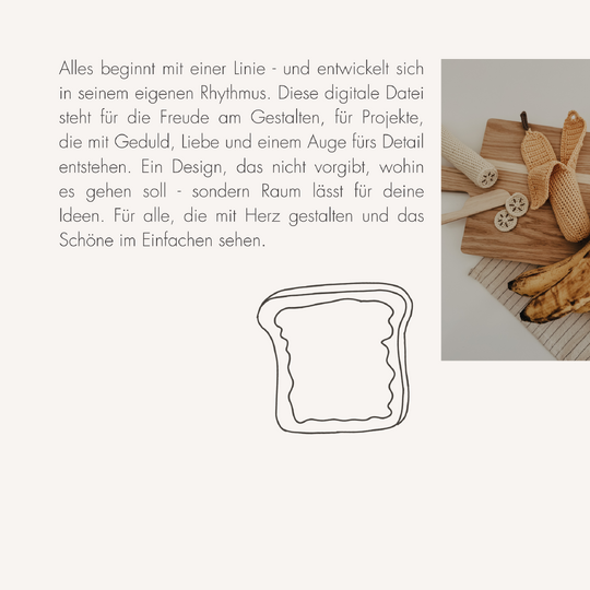 Plotter- und Laserdatei "TOAST" - liebevoll gestaltete Zeichnung