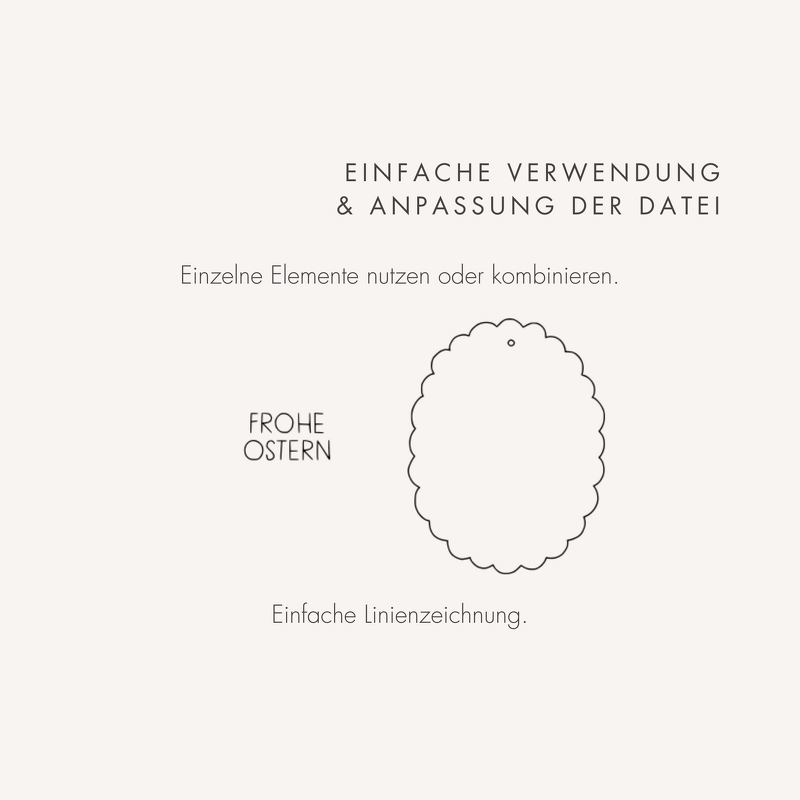 Plotter- und Laserdatei "OSTEREI" - liebevoll gestaltete Zeichnung - Bild 6