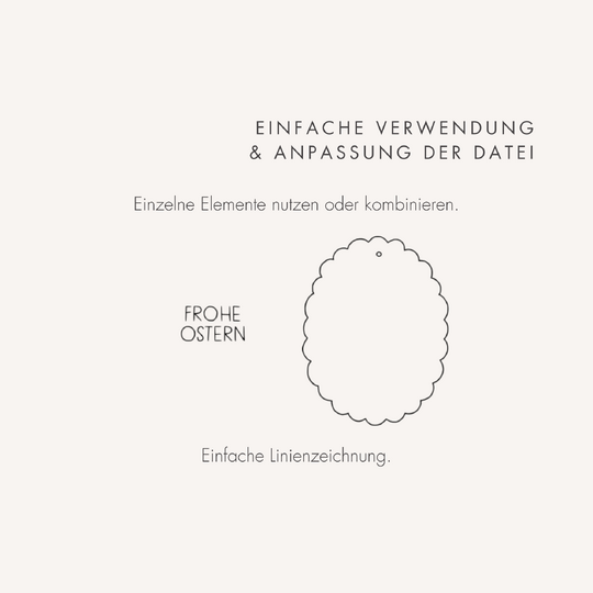 Plotter- und Laserdatei "OSTEREI" - liebevoll gestaltete Zeichnung