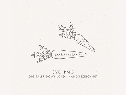 Plotter- und Laserdatei "MÖHREN" - liebevoll gestaltete Zeichnung