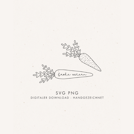 Plotter- und Laserdatei "MÖHREN" - liebevoll gestaltete Zeichnung