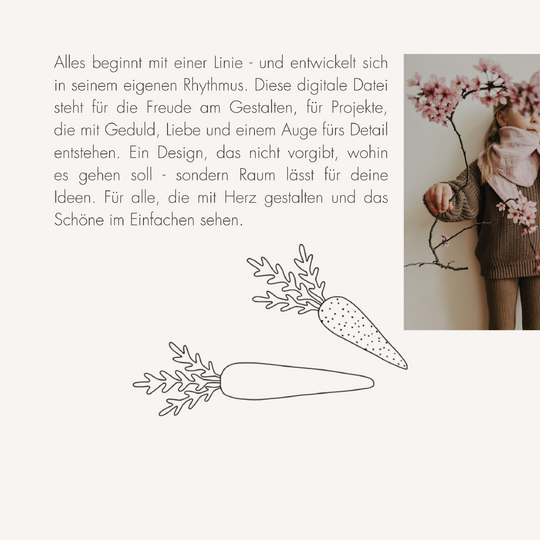 Plotter- und Laserdatei "MÖHREN" - liebevoll gestaltete Zeichnung