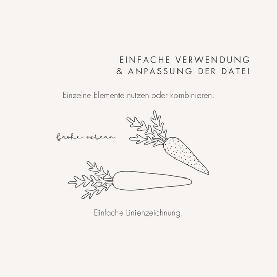 Plotter- und Laserdatei "MÖHREN" - liebevoll gestaltete Zeichnung
