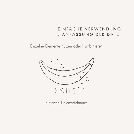 Plotter- und Laserdatei "SMILE" - liebevoll gestaltete Zeichnung