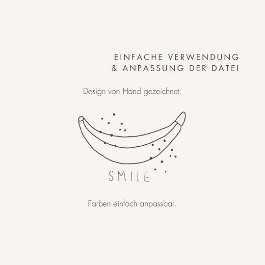Plotter- und Laserdatei "SMILE" - liebevoll gestaltete Zeichnung