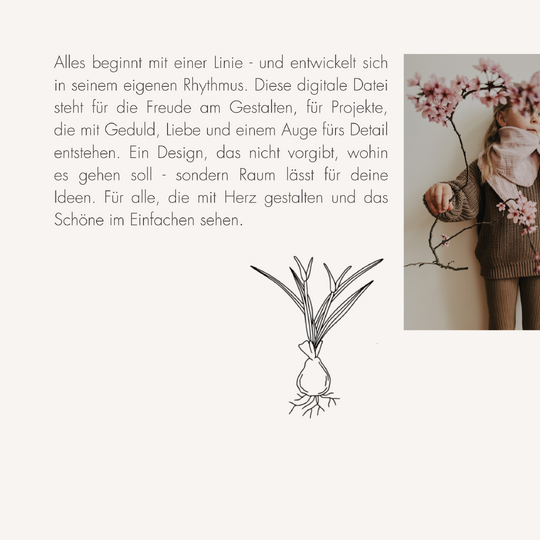 Plotter- und Laserdatei "GROW" - liebevoll gestaltete Zeichnung