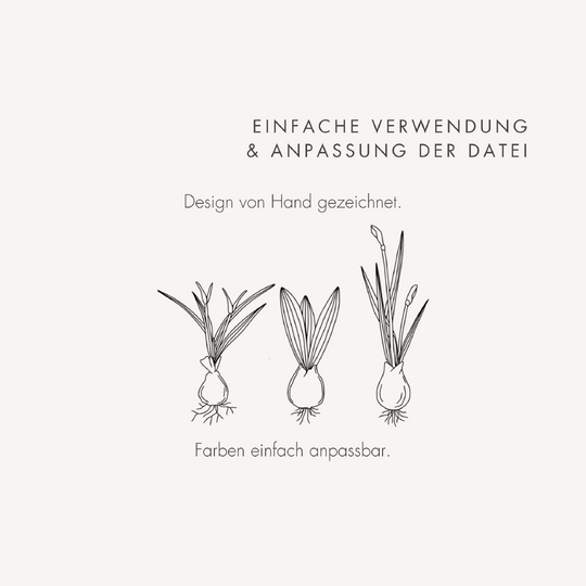 Plotter- und Laserdatei "GROW" - liebevoll gestaltete Zeichnung