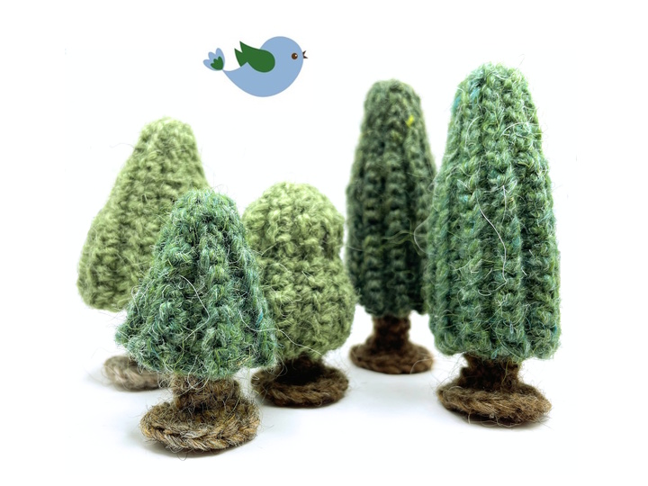 Amigurumi Tree Crochet Pattern PDF – Different Shapes & Sizes