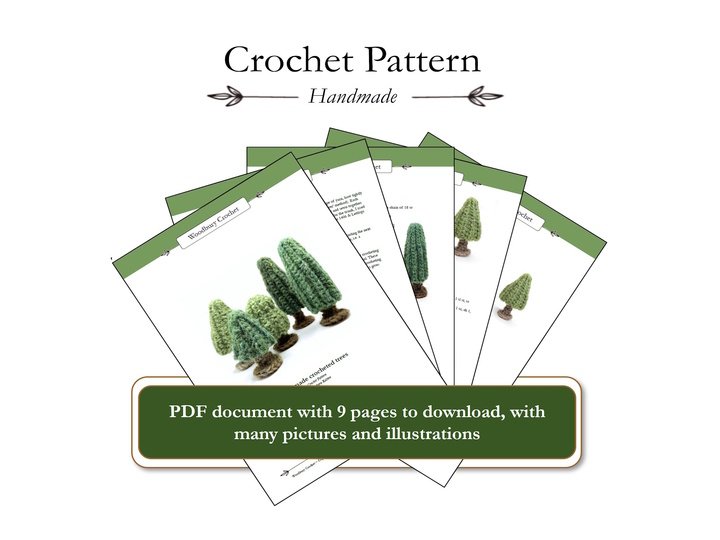 Amigurumi Tree Crochet Pattern PDF – Different Shapes & Sizes