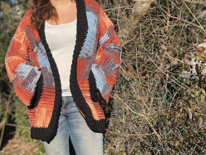 Häkelanleitung Mosaik-Cardigan