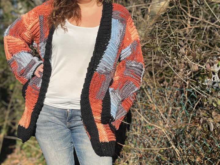 Häkelanleitung Mosaik-Cardigan