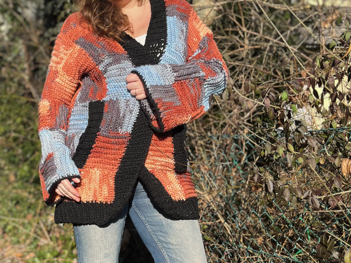 Häkelanleitung Mosaik-Cardigan