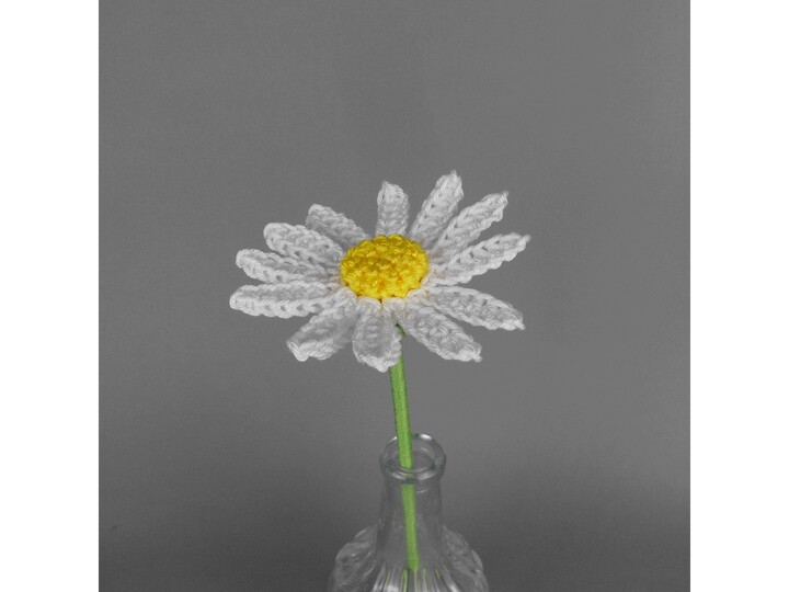 Crochet Daisy Pattern easy & quick from scraps of yarn