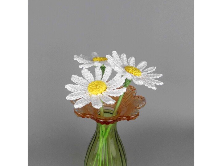 Häkelanleitung Margeriten einfach & schnell aus Wollresten