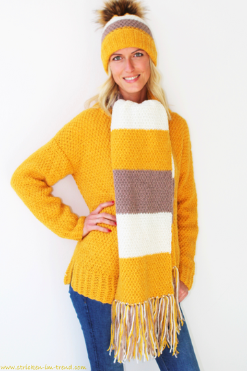 Strickanleitung für Pullover, Schal & Mütze | SET ALPAKA Deluxe #2