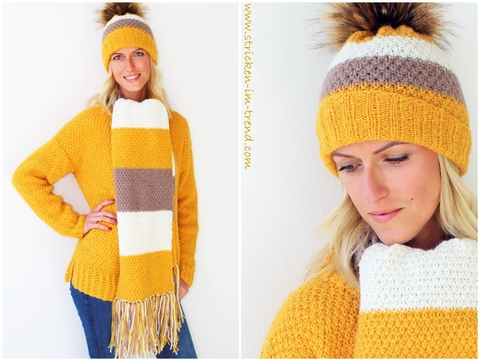 Strickanleitung für Pullover, Schal & Mütze | SET ALPAKA Deluxe #2