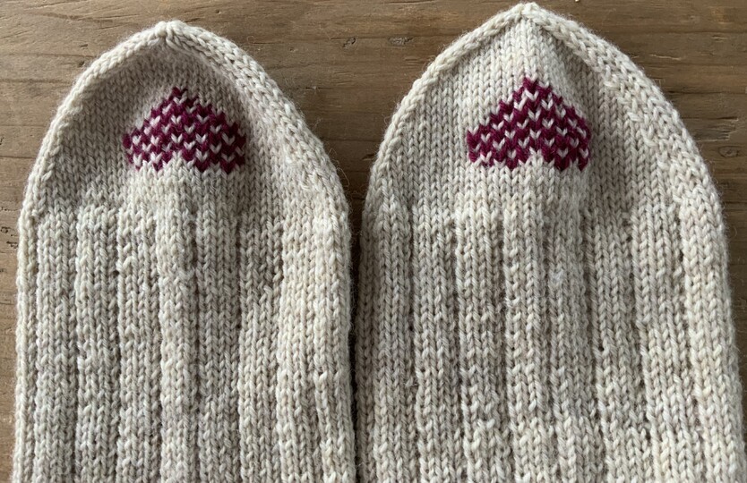 Edeline, die Socken mit den Herzen