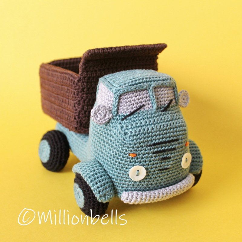 Amigurumi Klassischer Kipper Häkelanleitung Fahrzeug LKW Deko - Bild 11