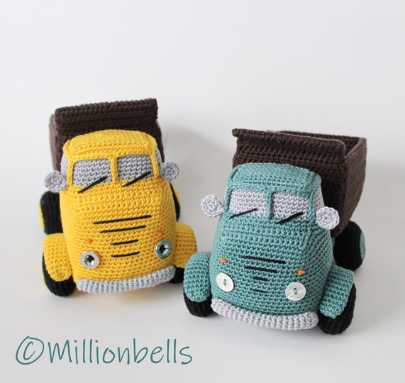 Amigurumi Dump Truck Crochet Pattern PDF Toy Vintage Classic Vehicle