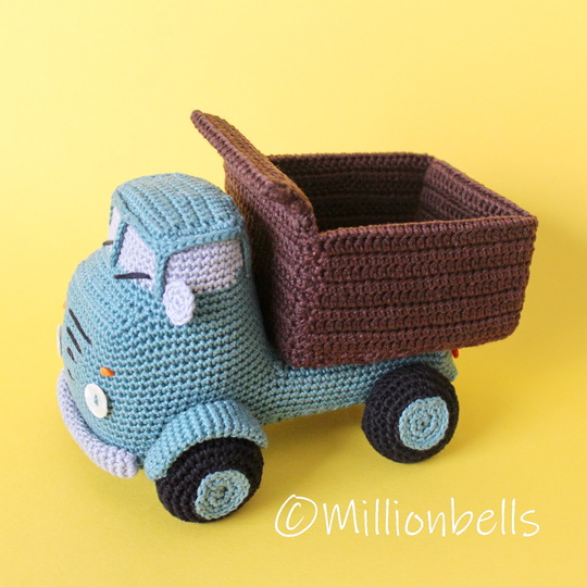 Amigurumi Dump Truck Crochet Pattern PDF Toy Vintage Classic Vehicle