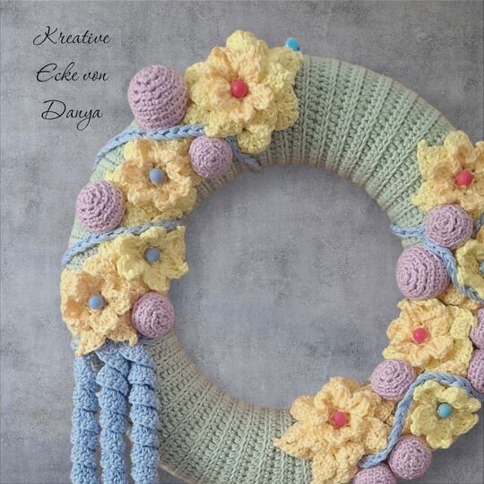 Türkranz mit Blüten