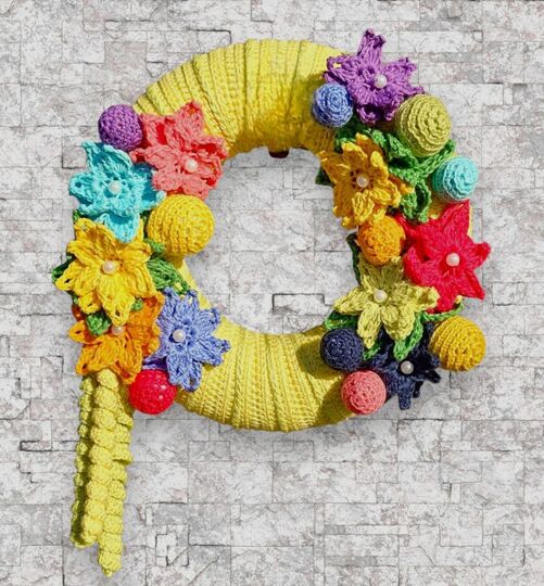 Türkranz mit Blüten