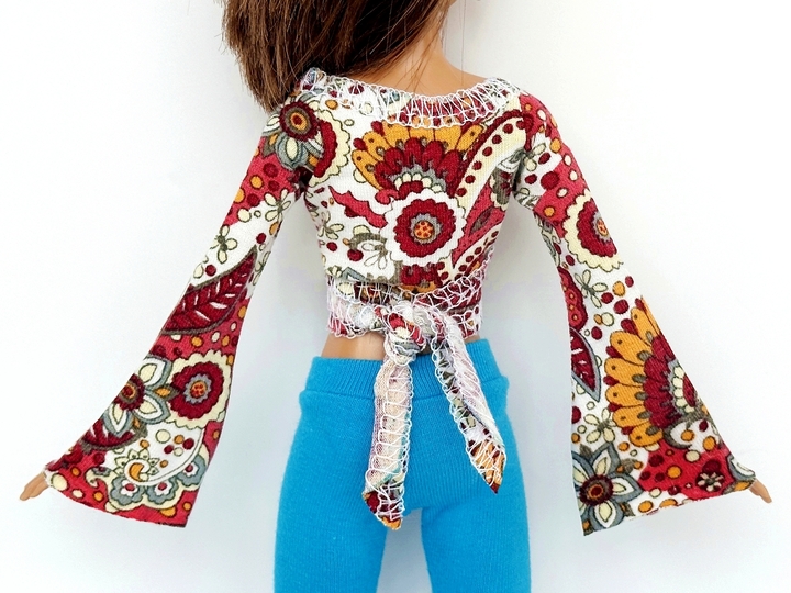 Wickelshirts für kleine Modepuppen - Nähanleitung mit Schnittmuster