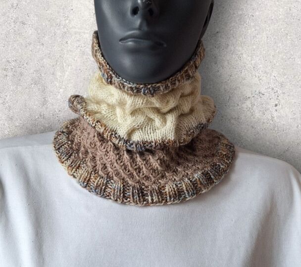 Strickanleitung Schlauchschal, Halssocke "two in one",   #361