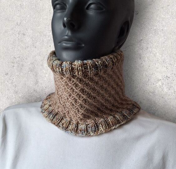 Strickanleitung Schlauchschal, Halssocke "two in one",   #361