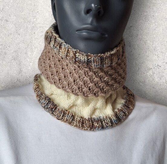 Strickanleitung Schlauchschal, Halssocke "two in one",   #361