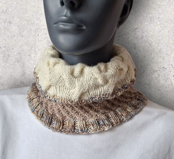 Strickanleitung Schlauchschal, Halssocke "two in one",   #361