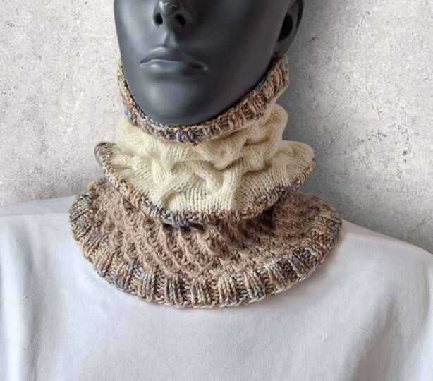 Strickanleitung Schlauchschal, Halssocke "two in one",   #361