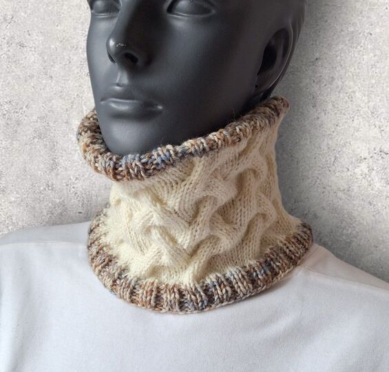 Strickanleitung Schlauchschal, Halssocke "two in one",   #361