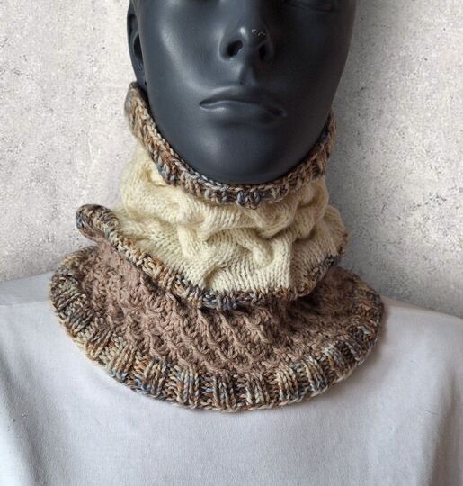 Strickanleitung Schlauchschal, Halssocke "two in one",   #361