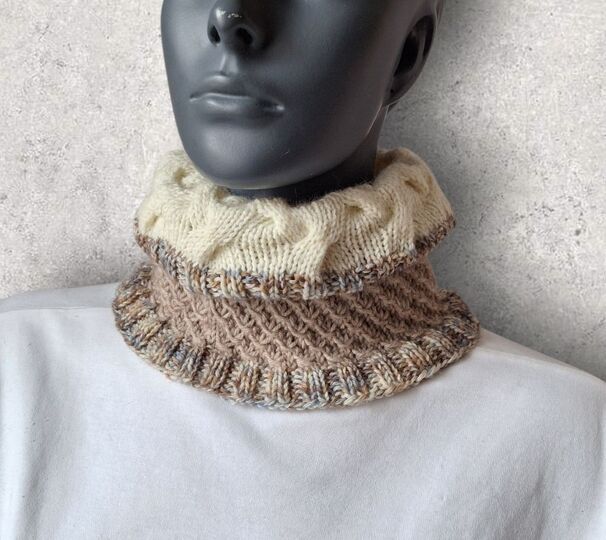 Strickanleitung Schlauchschal, Halssocke "two in one",   #361