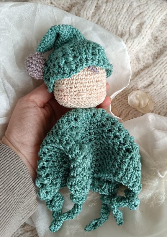 Häkelanleitung Schmusetuch/Schlafpüppchen „Charlie“ - Bild 4