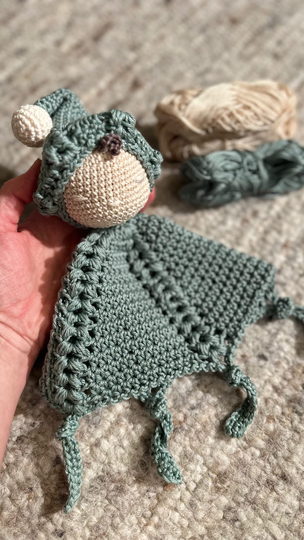 Häkelanleitung Schmusetuch/Schlafpüppchen „Charlie“