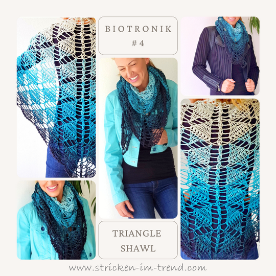 Crochet Pattern Bundle for Triangle Shawls | BioTronik Collection