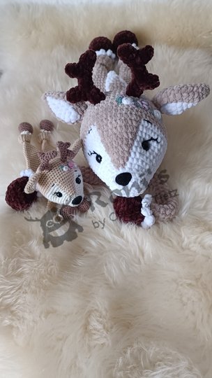 Daisy Deer: Anleitung (Deutsch) zum Häkeln von Reh-Schnuffeltieren