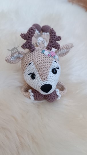 Daisy Deer: Anleitung (Deutsch) zum Häkeln von Reh-Schnuffeltieren