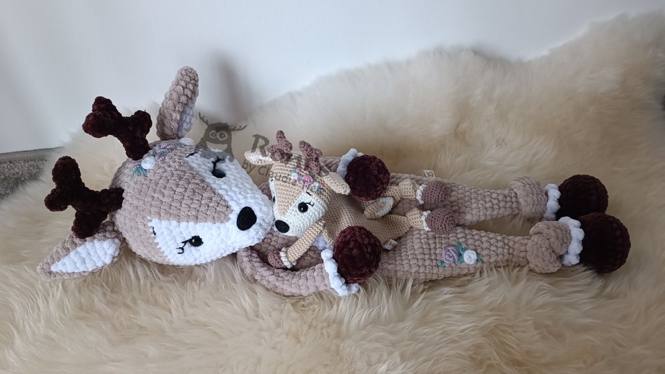 Daisy Deer: Anleitung (Deutsch) zum Häkeln von Reh-Schnuffeltieren