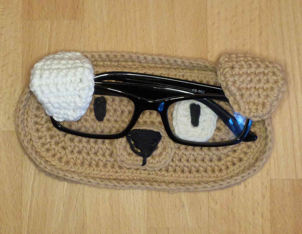 Häkelanleitung Brillenablage Hund, Katze und Bär, Brillenschale - Bild 2