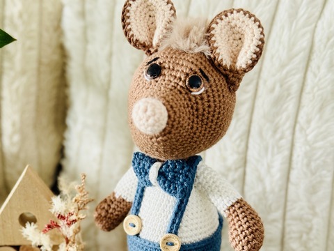 Liebevolle Häkelanleitung für Maus Milo (PDF, deutsch, Amigurumi)