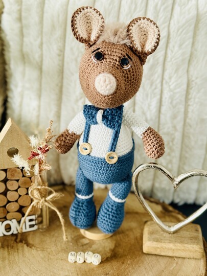 Liebevolle Häkelanleitung für Maus Milo (PDF, deutsch, Amigurumi)